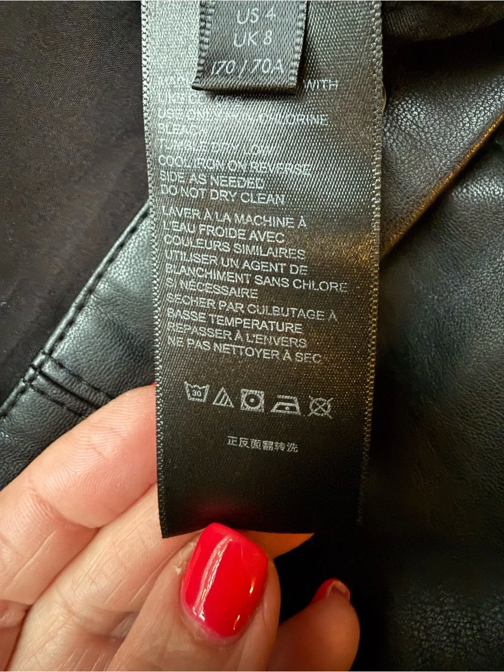 Free People “Oh Snap” Black Vegan Leather Snap Front Mini Skirt - Size 4